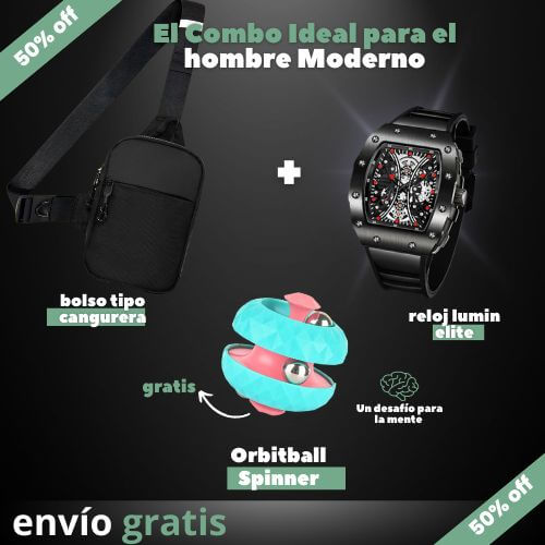 🚀Combo Premium para el Hombre Versátil🚀cangurera + reloj + regalo-orbitspinner